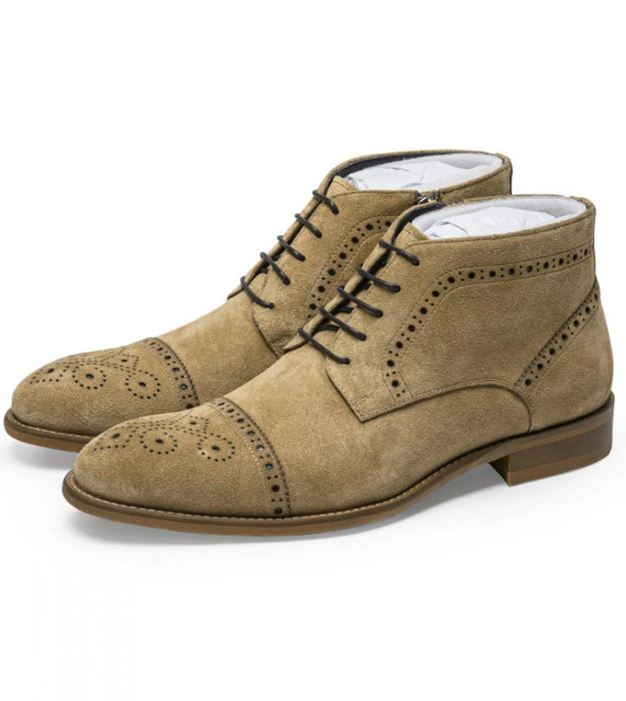Stivali da uomo in pelle scamosciata di lusso in vera pelle alla caviglia scarpe brogue casual vintage da uomo per uomo 2022 aut