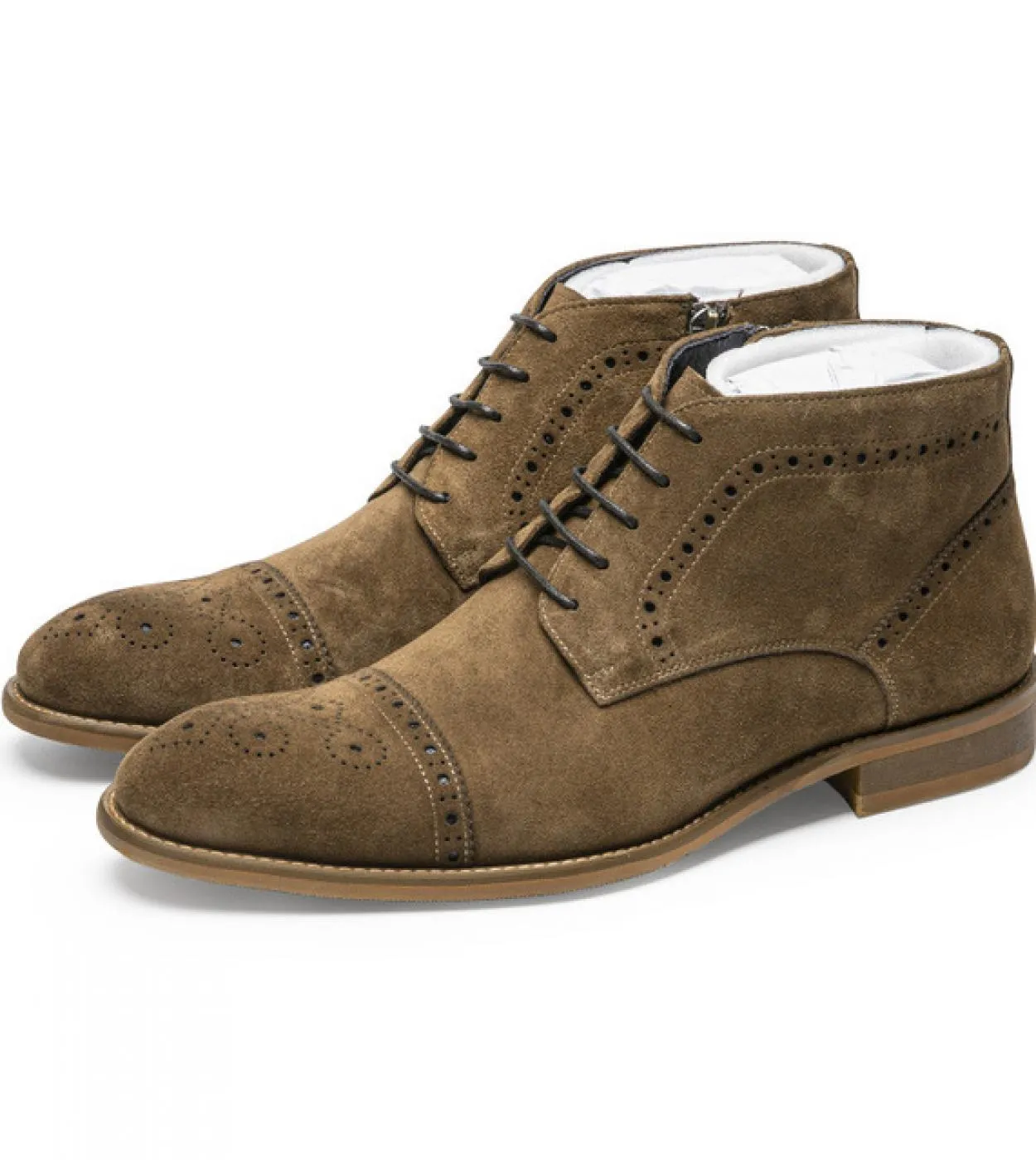 Stivali da uomo in pelle scamosciata di lusso in vera pelle alla caviglia scarpe brogue casual vintage da uomo per uomo 2022 aut