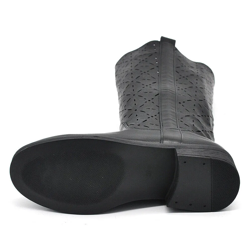 Stivali Stivaletti Biker Motociclista Traforati primaverili da Donna LY70-6