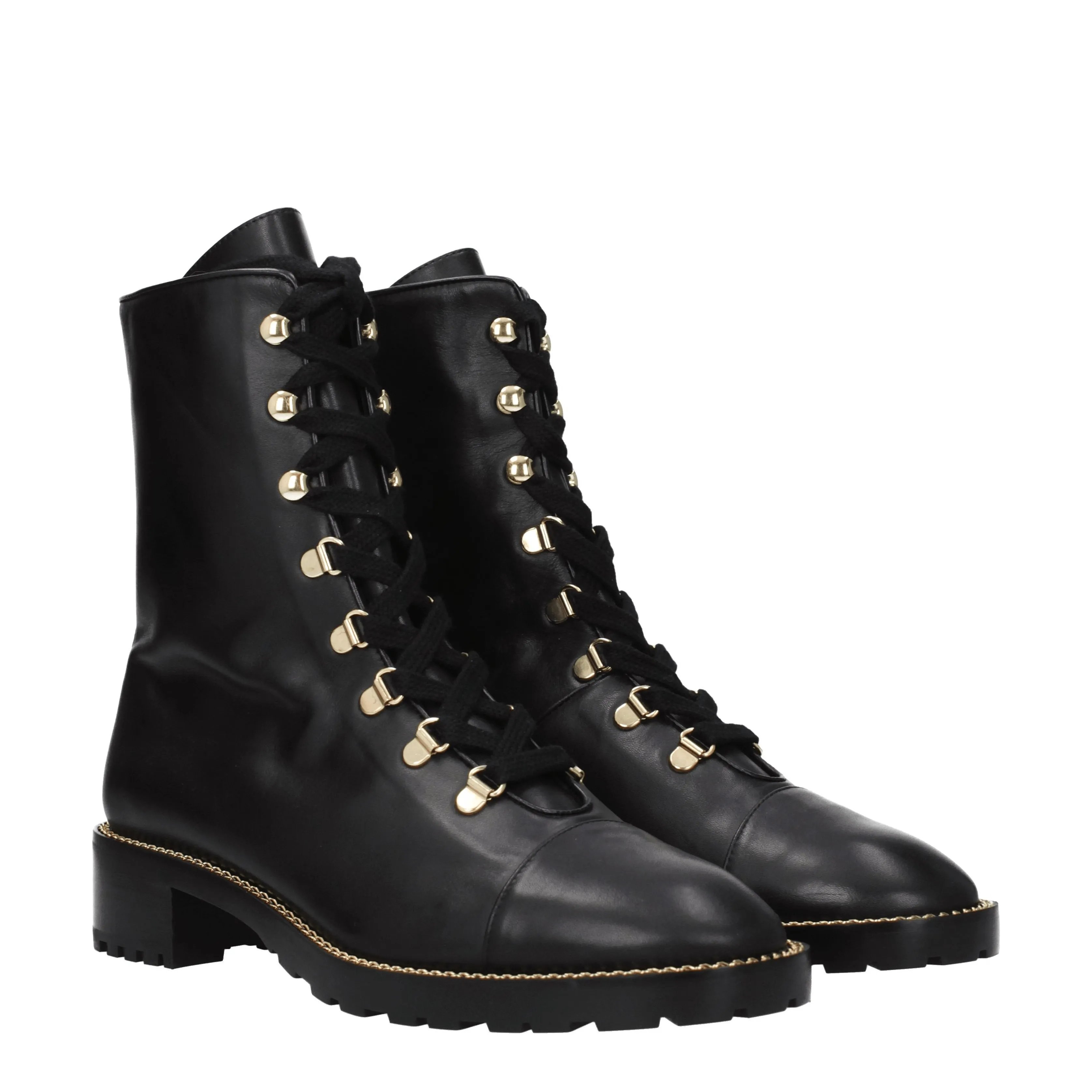 Stuart Weitzman Stivaletti Kolbie Donna Pelle Nero/Oro