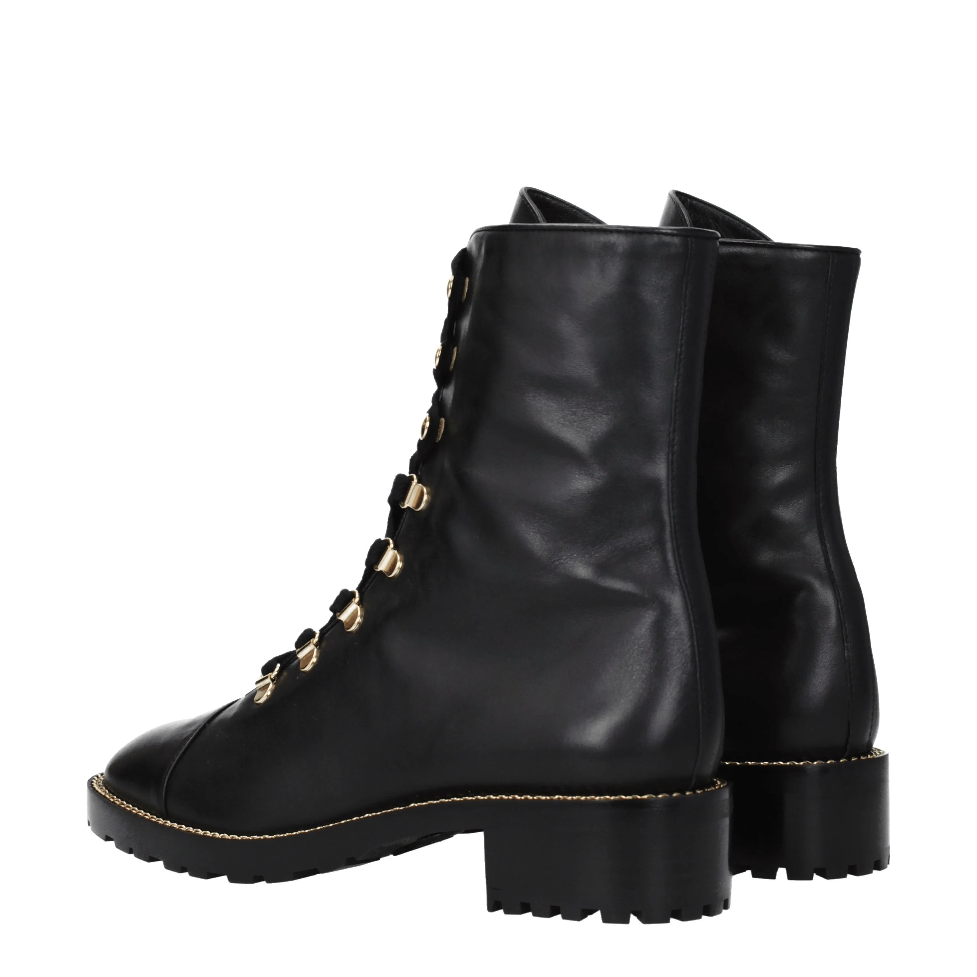 Stuart Weitzman Stivaletti Kolbie Donna Pelle Nero/Oro