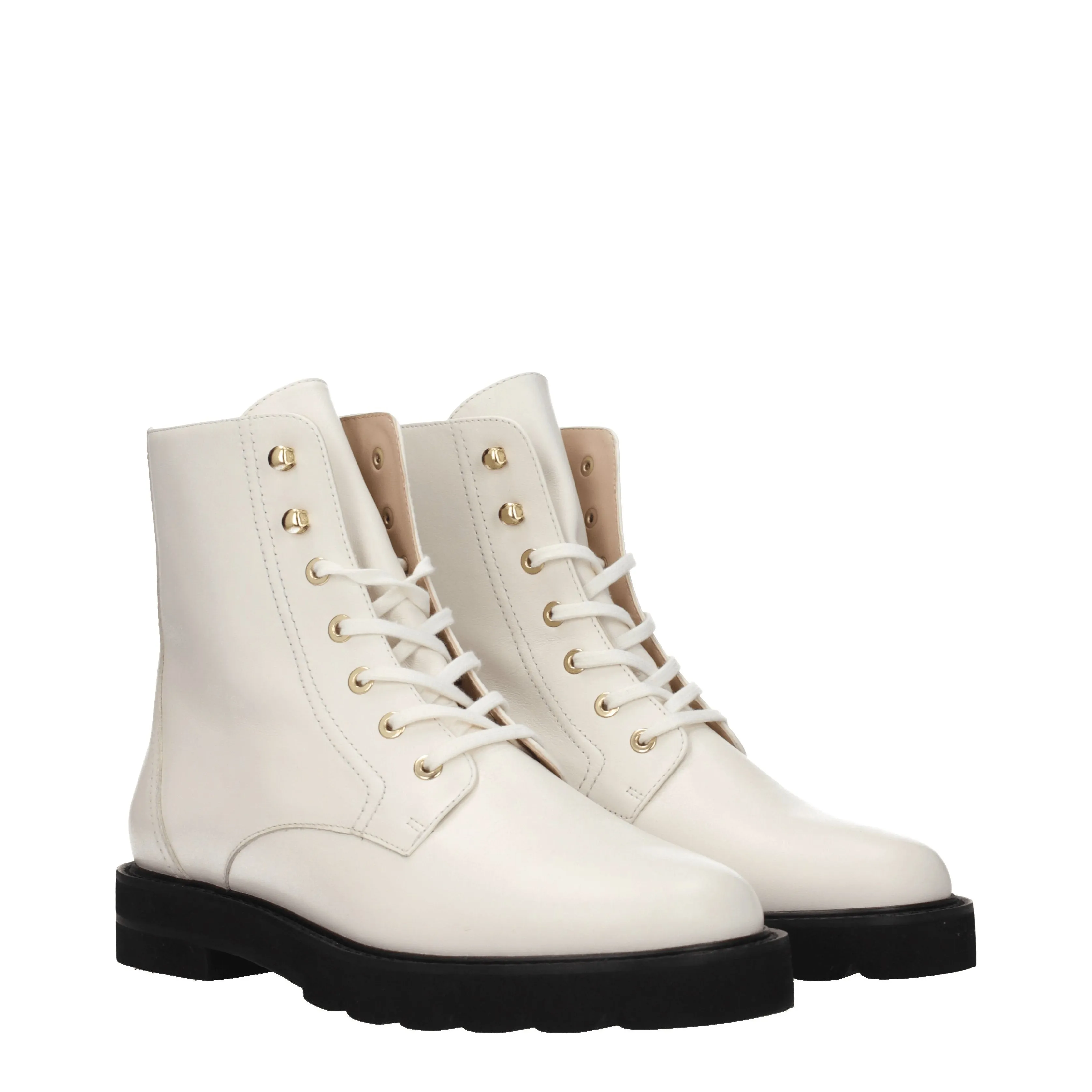 Stuart Weitzman Stivaletti Mila lift Donna Pelle Bianco/Crema