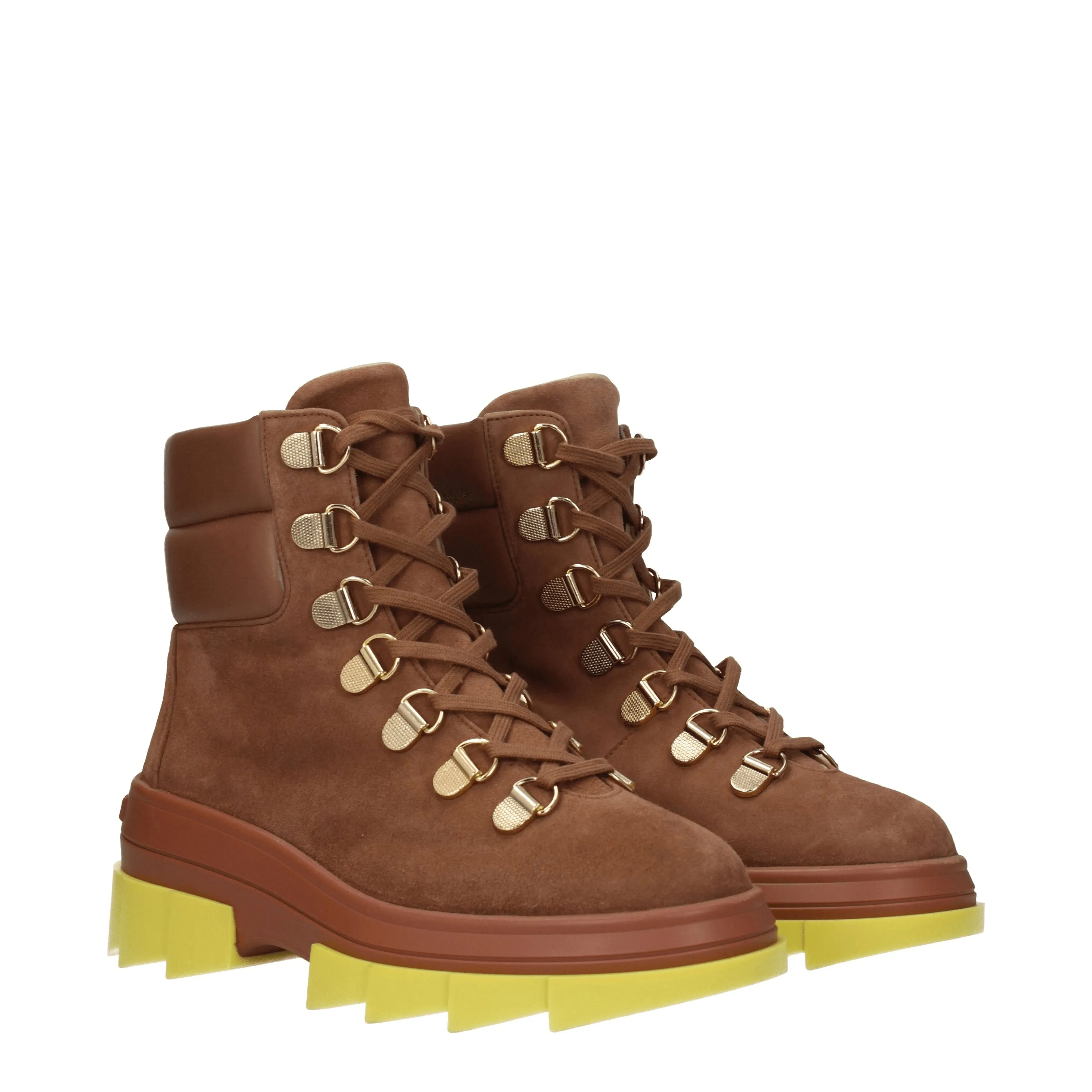 Stuart Weitzman Stivaletti Noho hiker Donna Camoscio Marrone/Cappuccino