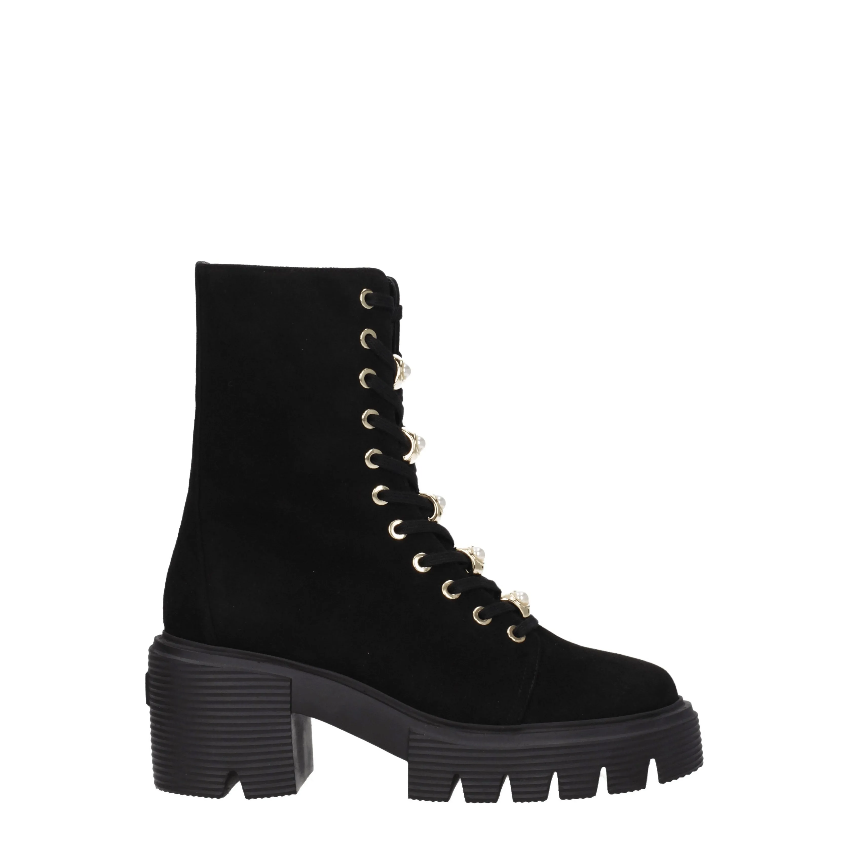 Stuart Weitzman Stivaletti Soho pearl Donna Camoscio Nero