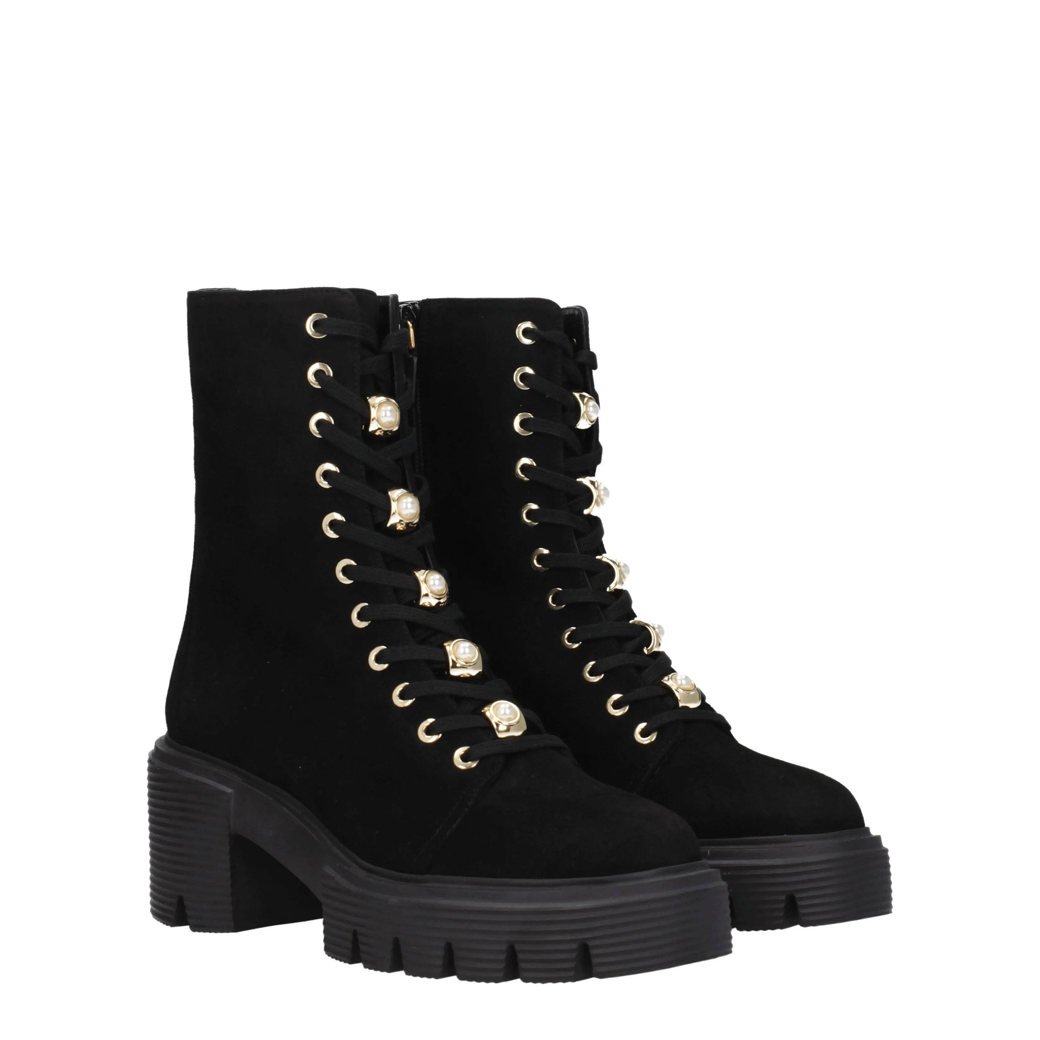 Stuart Weitzman Stivaletti Soho pearl Donna Camoscio Nero