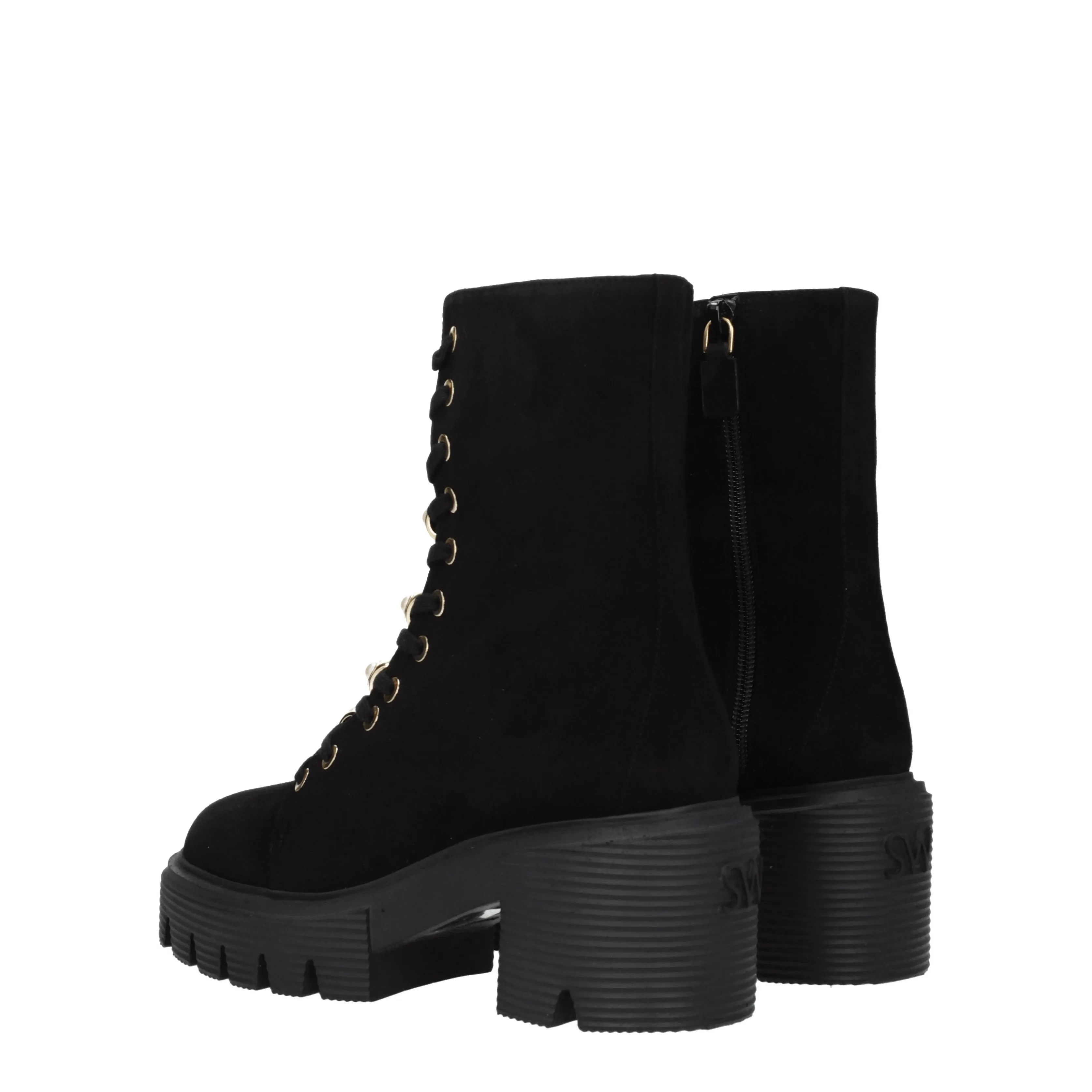 Stuart Weitzman Stivaletti Soho pearl Donna Camoscio Nero