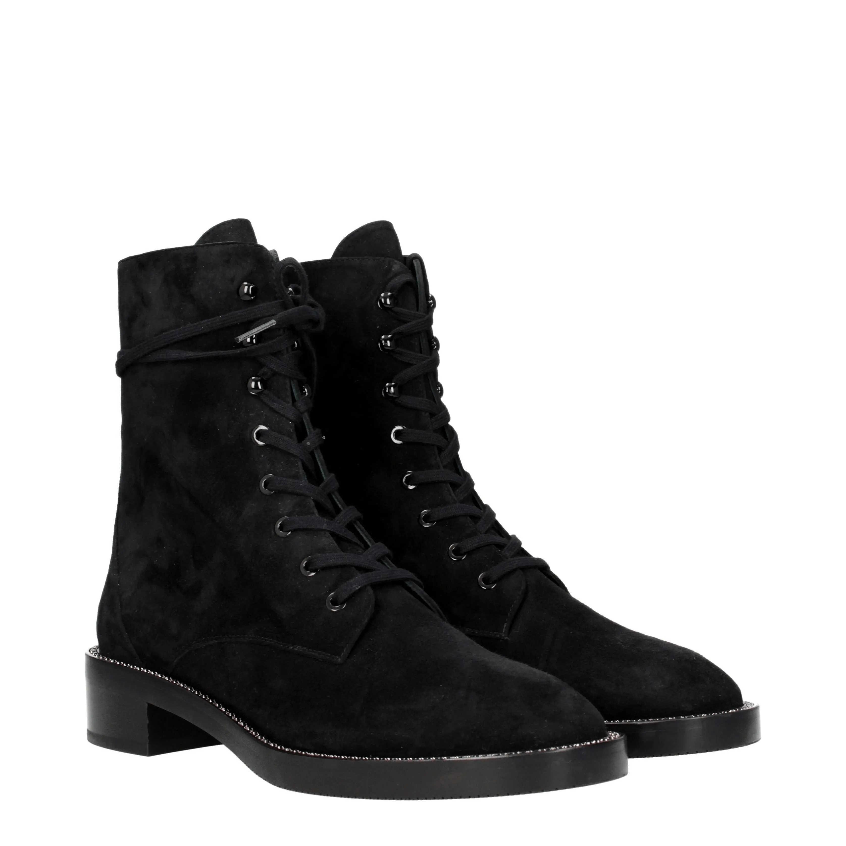 Stuart Weitzman Stivaletti Sondra shine Donna Camoscio Nero