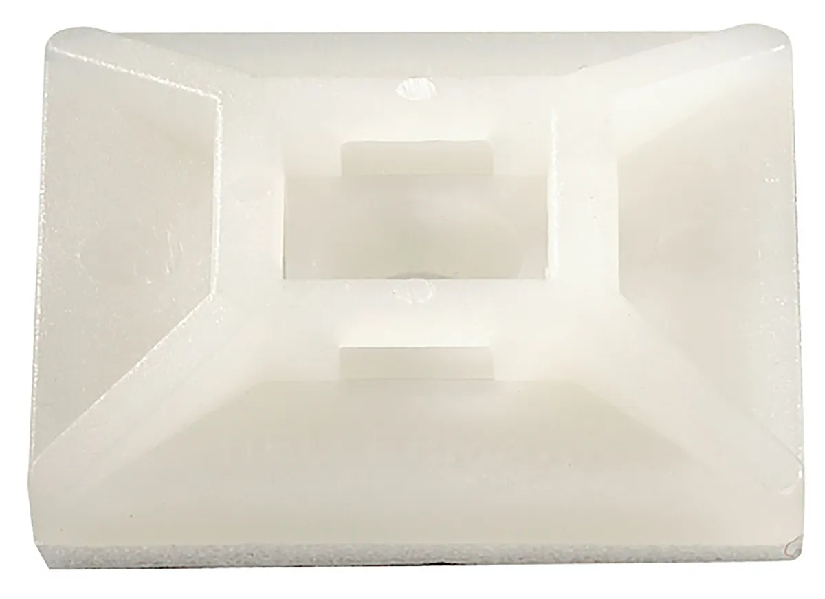 Supporto fascette HellermannTyton, autoadesivo, 29mm x 29 mm, Ø fissaggio 4.2mm, 100 pezzi