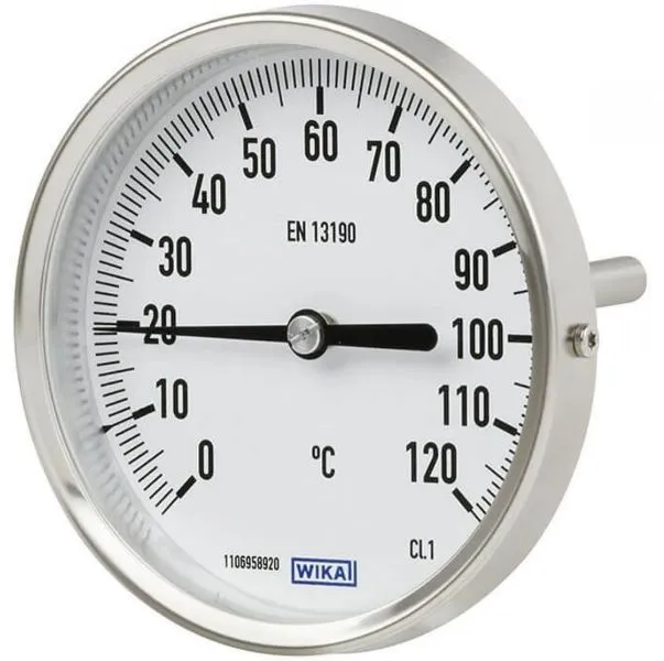 Termometro a quadrante WIKA, -30 → +50 °C Classe 1 secondo EN 13190, Ø quadrante 100mm, Quadrante