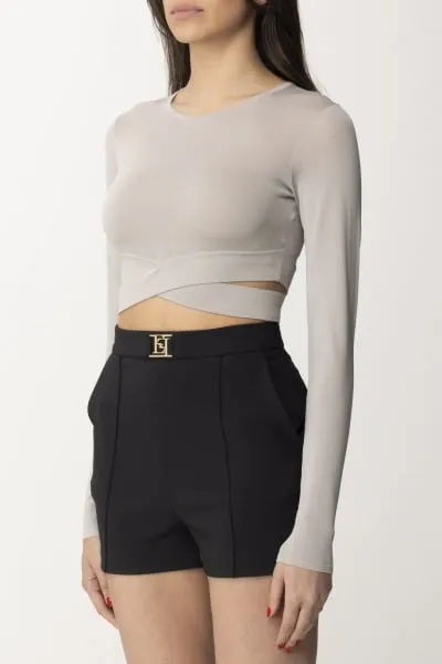 Top crop in maglia con cut-out Perla