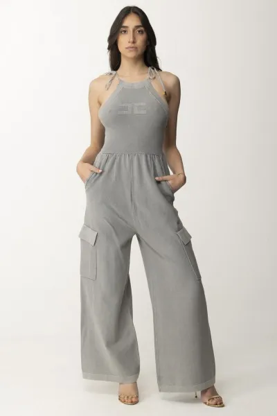 Tuta in maglia con logo Perla