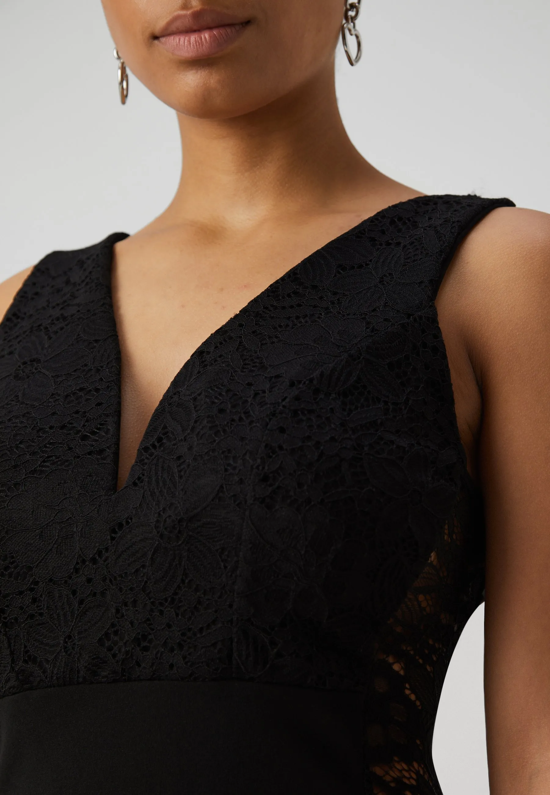 V NECK MAXI - Vestito di maglina