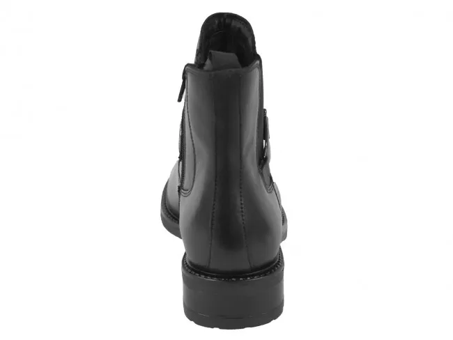 VALLEVERDE SCARPE TRONCHETTI IN PELLE DONNA INVERNO 47525  STIVALETTI NERO