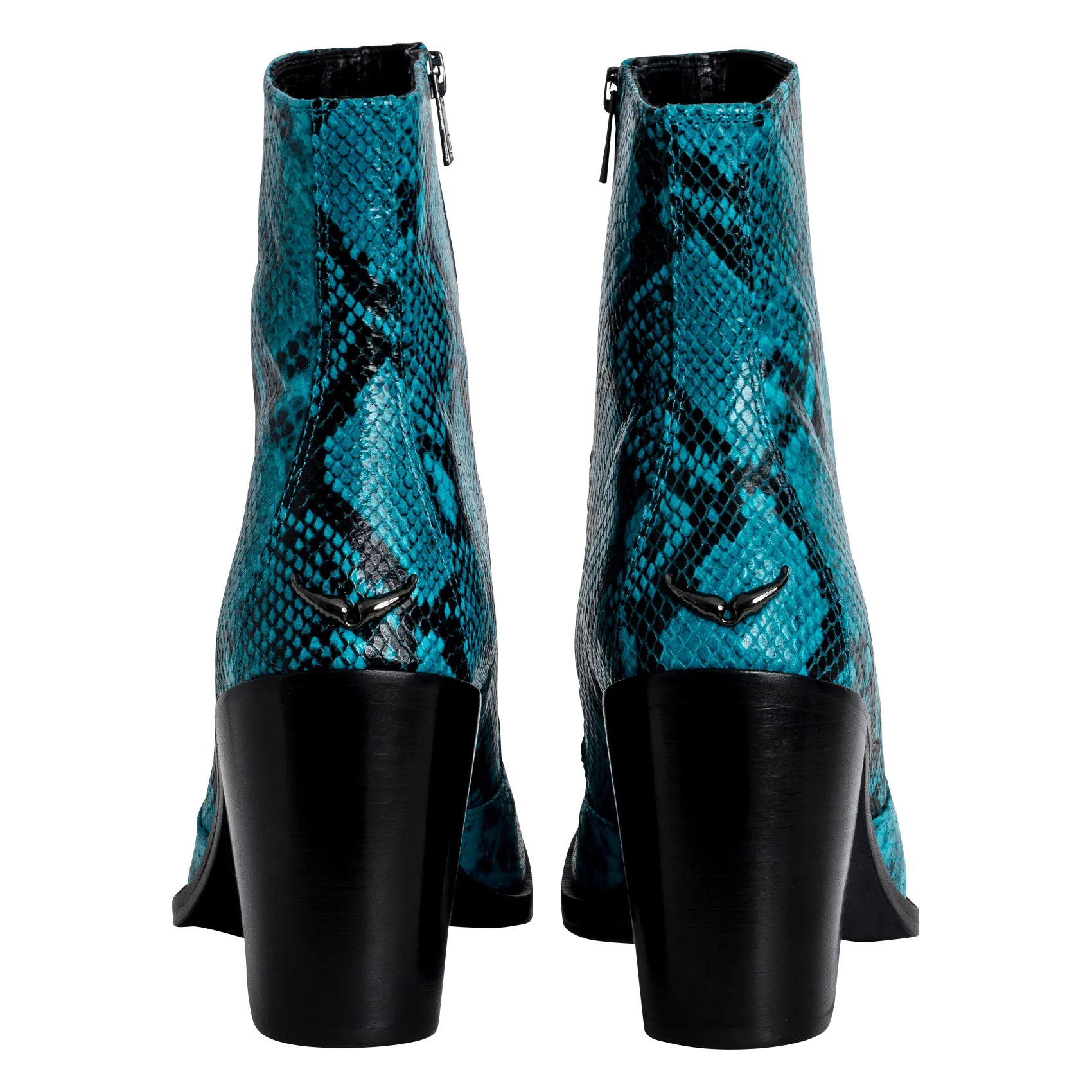  ZADIG&VOLTAIRE   PREISER - Stivaletti in pelle effetto pitone | Blu
