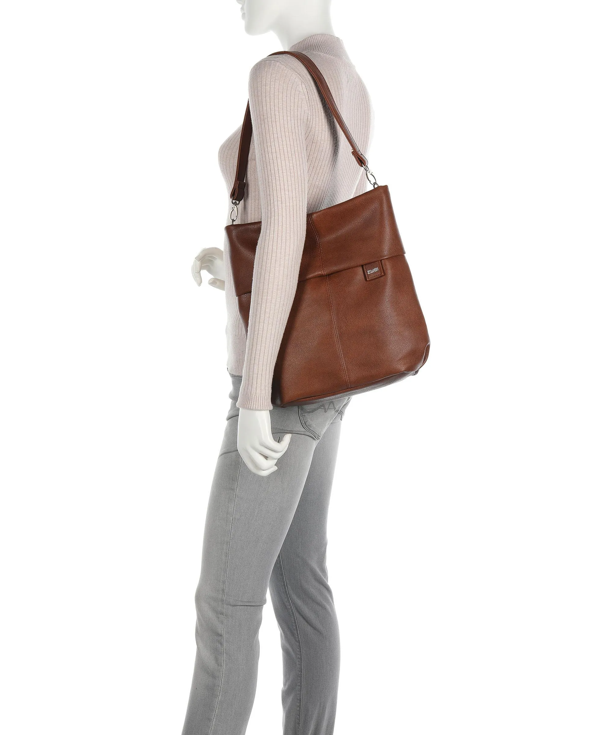  Zwei Mademoiselle.M M12 Borsa hobo pelle sintetica cognac  