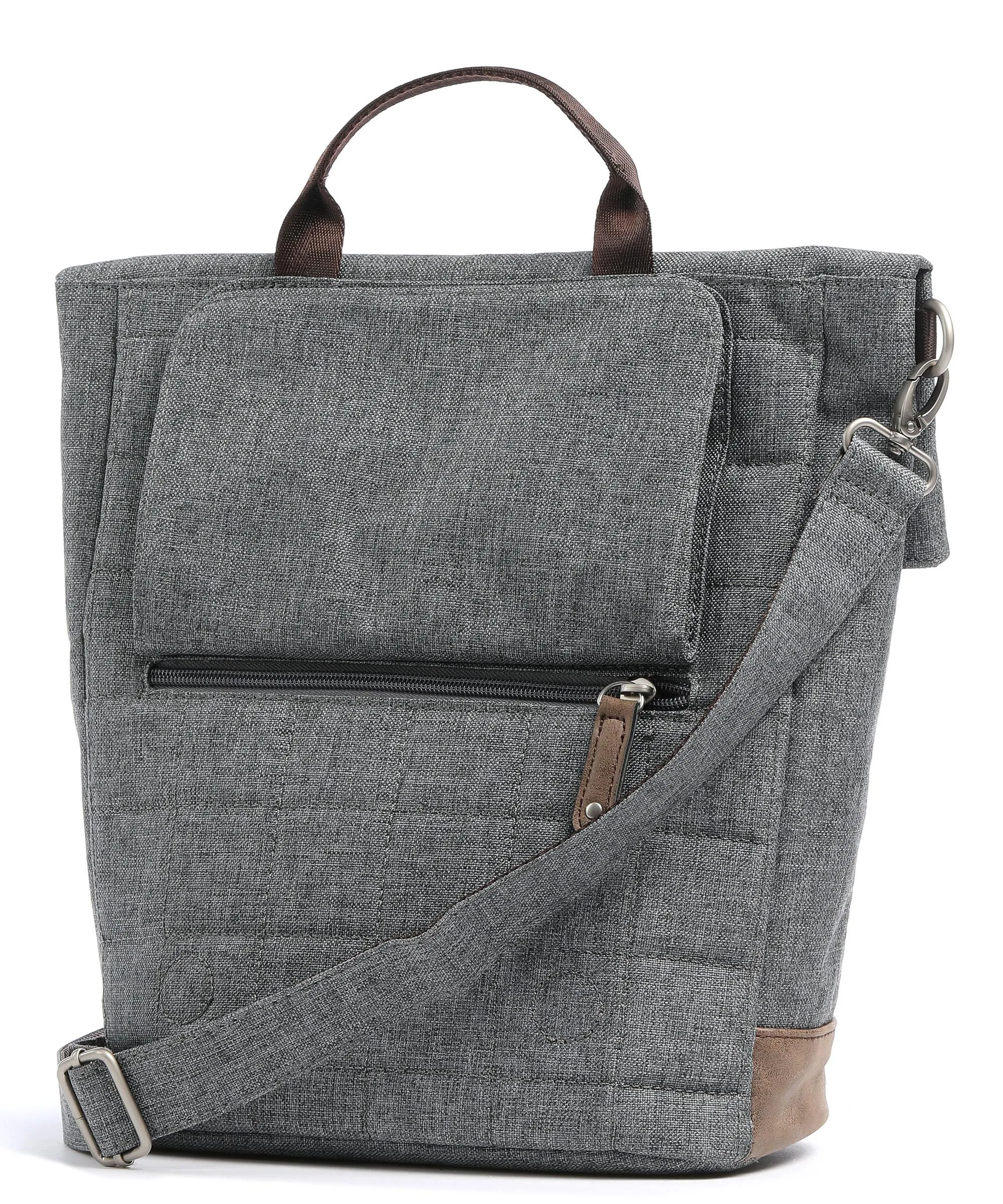  Zwei Olli Cycle OC17 Borsa per portapacchi poliestere, pelle sintetica grigio  
